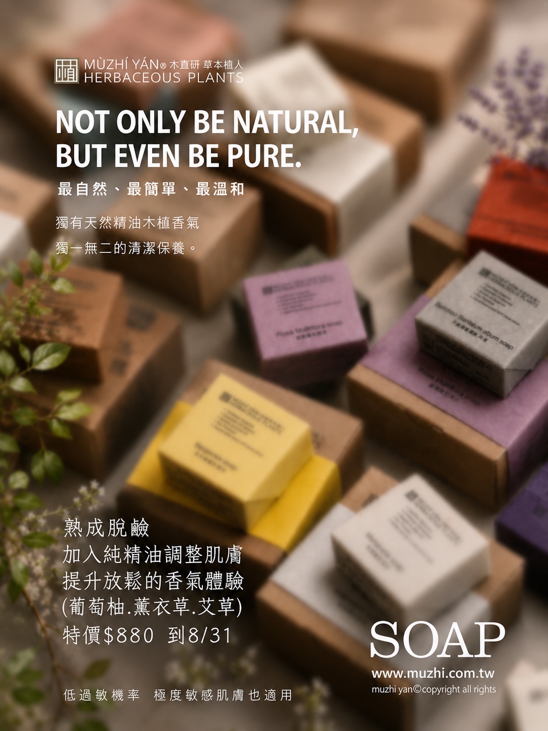木直研 草本植人 冷製手工皂 葡萄柚 薰衣草 艾草 特價 880 元|多采多姿頭皮管理 楊梅店